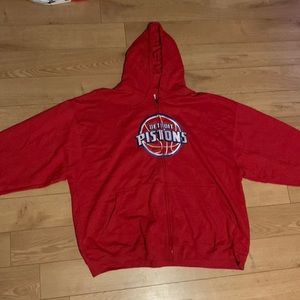 Mens Detroit pistons zip up sweater